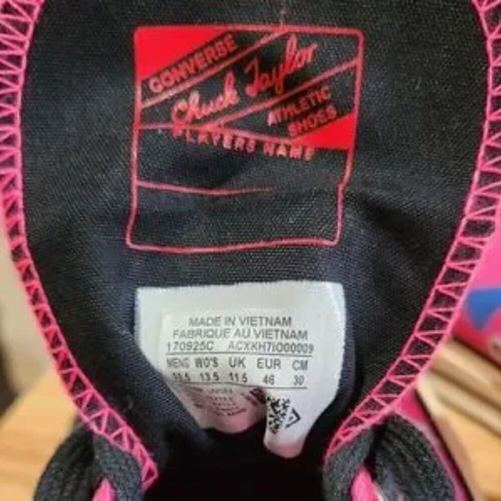 NEW CONVERSE CHUCK TAYLOR 70 OX 80S ARCHIVE PRINTHYPER PINK, BLUE & BLACK - Picture 8 of 9